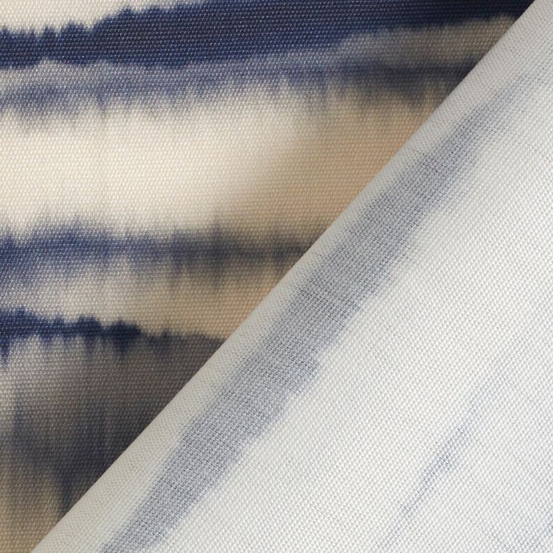 Outdoorstoff Canvas Batik – sand/nachtblau, image number 5