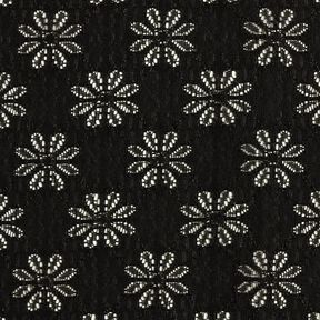 Stretch Spitze Blumen – schwarz, 