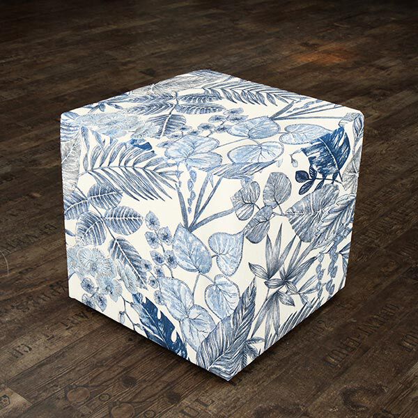 Outdoorstoff Acrisol Bouquet – blau | Reststück 100cm