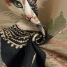 Dekopanel Gobelin elegante Katze – dunkelbeige/schwarz,  thumbnail number 3