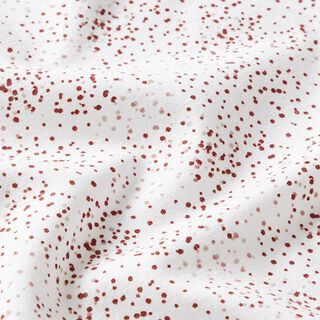 Bio Baumwolljersey lustige Tupfen – wollweiss/signalrot, 