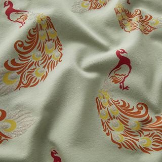 Baumwolljersey Glitzer-Pfauen – schilf, 