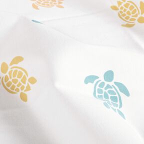 Baumwolljersey bunte Schildkröten – elfenbein/lachs, 