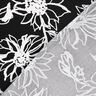 Viskose-Leinen-Mix abstrakte Sonnenblumen – schwarz/weiss,  thumbnail number 4