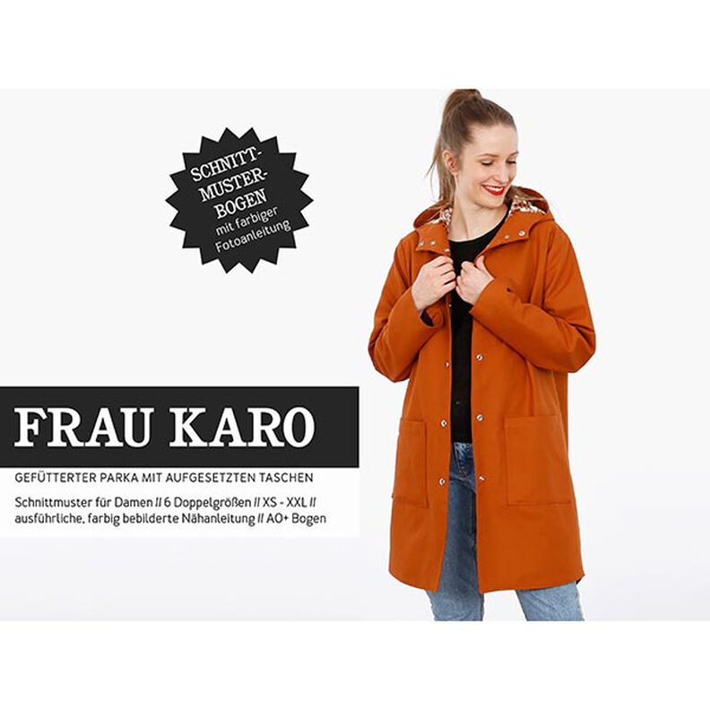 FRAU KARO gefütterter Kapuzenparka mit aufgesetzten Taschen | Studio Schnittreif | XS-XXL,  image number 1