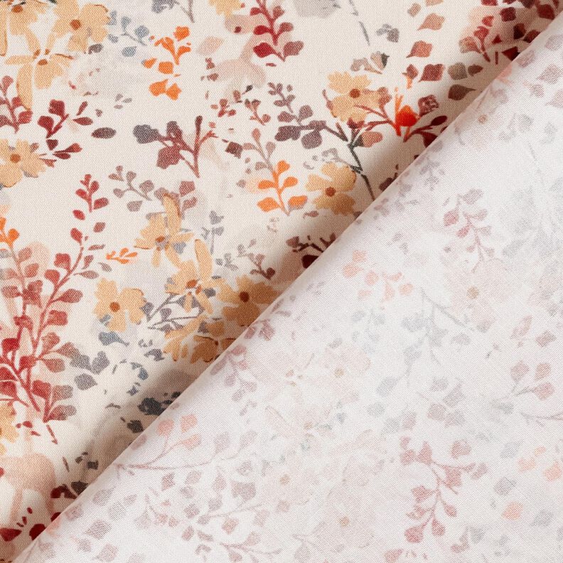 Baumwollpopeline feine Herbstzweige | Katia Fabrics – natur/karminrot,  image number 4