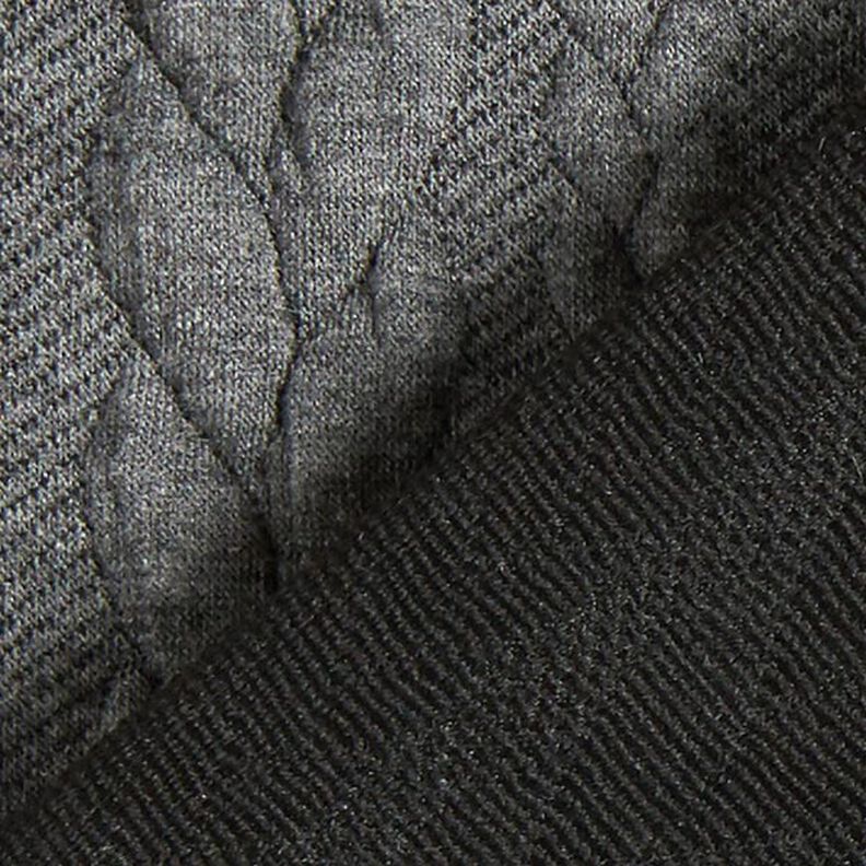 Jerseyjacquard Cloqué Zopfmuster – dunkelgrau,  image number 4