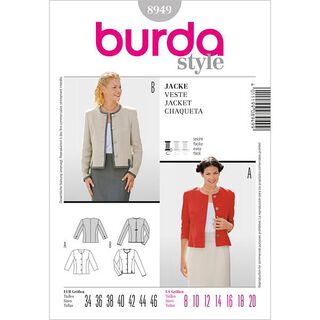 Kurzjacke | Burda 8949 | 34-46, 