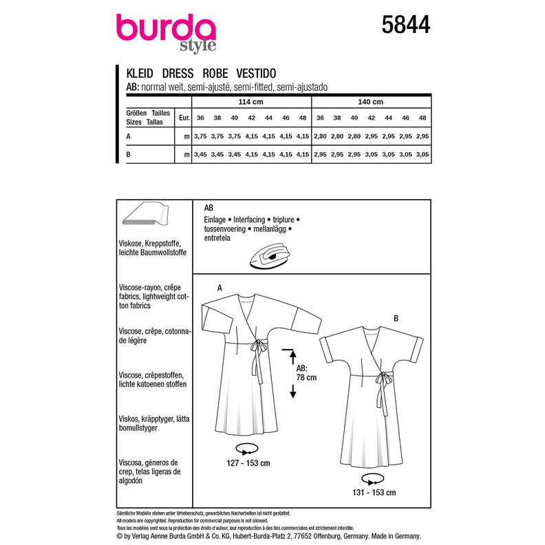 Kleid | Burda 5844 | 36-48,  image number 9