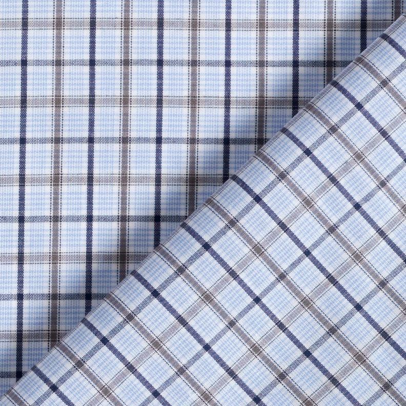 Hemdenstoff klassisches Karo – hellblau/marineblau,  image number 4