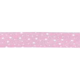 Schrägband Sterne Bio-Baumwolle [20 mm] – rosa, 