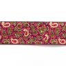 Gummiband Paisley  [ 3,5 cm ] – himbeerrot/grün,  thumbnail number 1