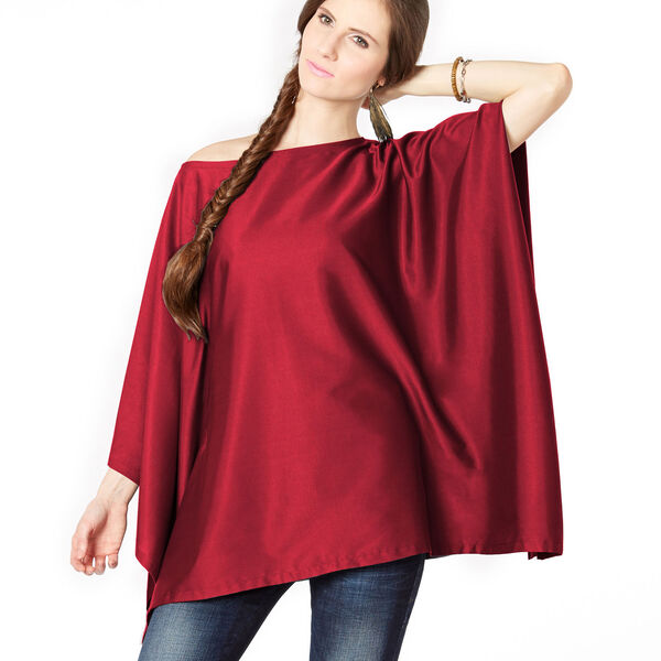 Mikrofaser Satin – karminrot | Reststück 50cm