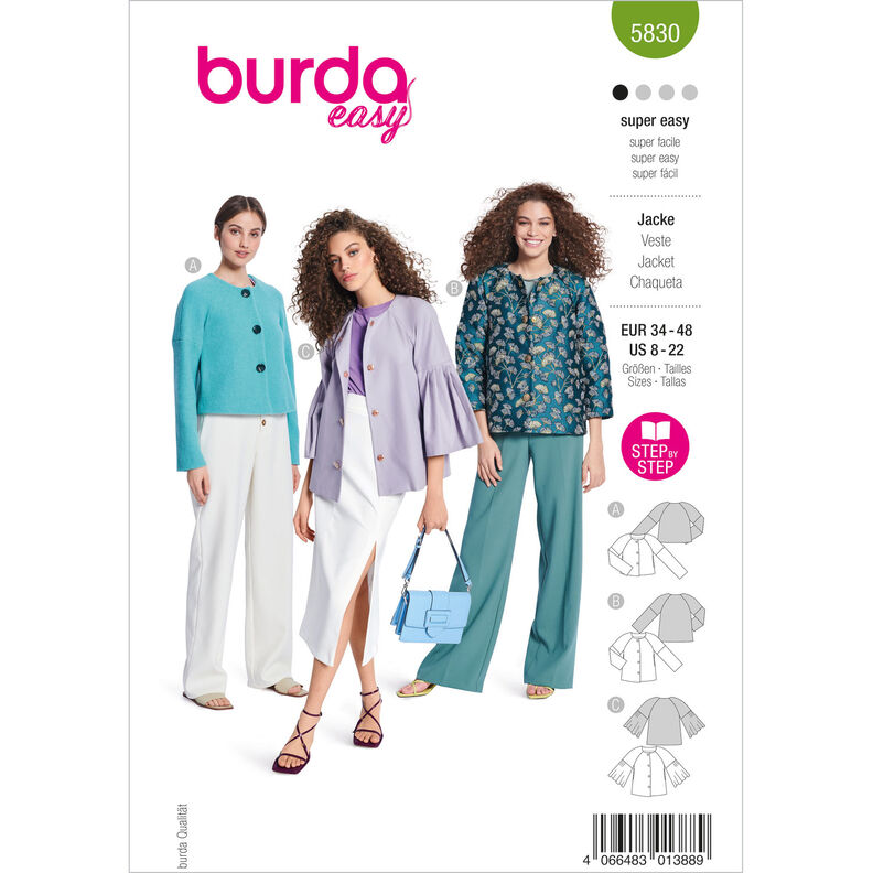 Jacke | Burda 5830 | 34-48,  image number 1