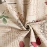 Dekostoff Halbpanama romantische Collage – natur/hellbeere,  thumbnail number 3