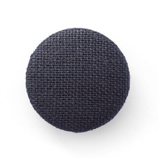 Bezogener Knopf, Leinen Medium 3 - navy, 