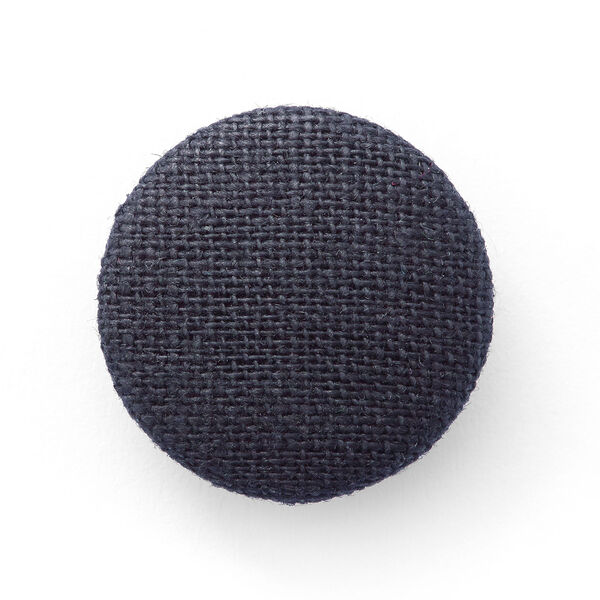 Bezogener Knopf, Leinen Medium 3 - navy, image number 1