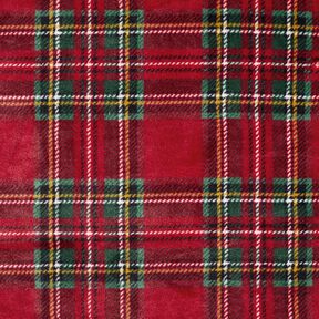 Kuschelfleece klassisches Karo – dunkelrot/tannengrün,  Kuschelfleece klassisches Karo – dunkelrot/tannengrün,