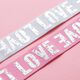 Gummiband Love [ 4,7 cm ] – rosa/silber,  thumbnail number 4