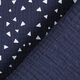 Musselin/ Doppel-Krinkel Gewebe Dreiecke – marineblau/weiss,  thumbnail number 4