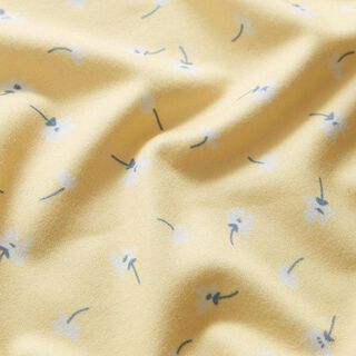 Polyesterjersey kleine Pusteblumen – vanillegelb, 