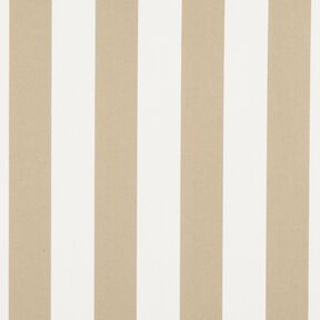 Outdoorstoff Canvas Blockstreifen – dunkelbeige/elfenbein, 