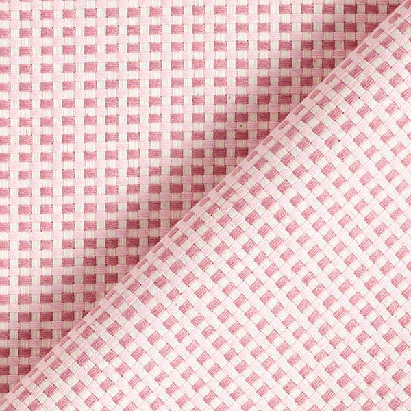 Dekostoff Jacquard Struktur Uni – rosa/weiss, image number 4