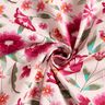 Dekostoff Baumwollköper frühlingshafte Blumen – rosé/himbeere,  thumbnail number 3