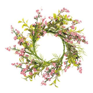 Deko Blumenkranz mit Beeren [Ø 10 cm/ 28 cm] – altrosa/grün, 