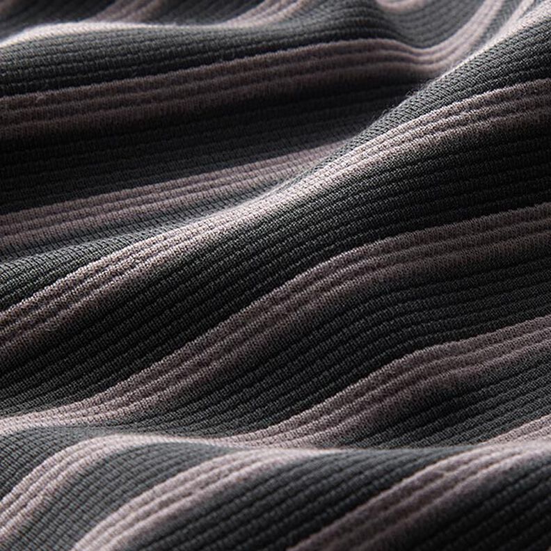 Jacquard Jersey Streifen – mauvegrau/anthrazit,  image number 2