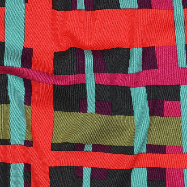 Viskosestoff Stretch Line Layers | Nerida Hansen – merlot/orange,  image number 2
