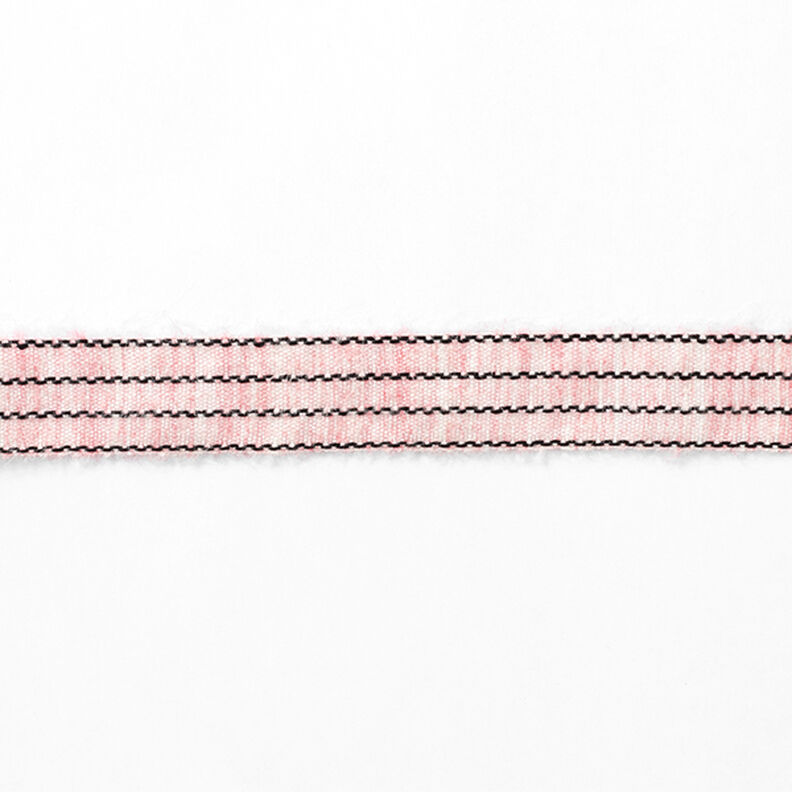Webband Melange Streifen [27 mm] – rosa/schwarz,  image number 2