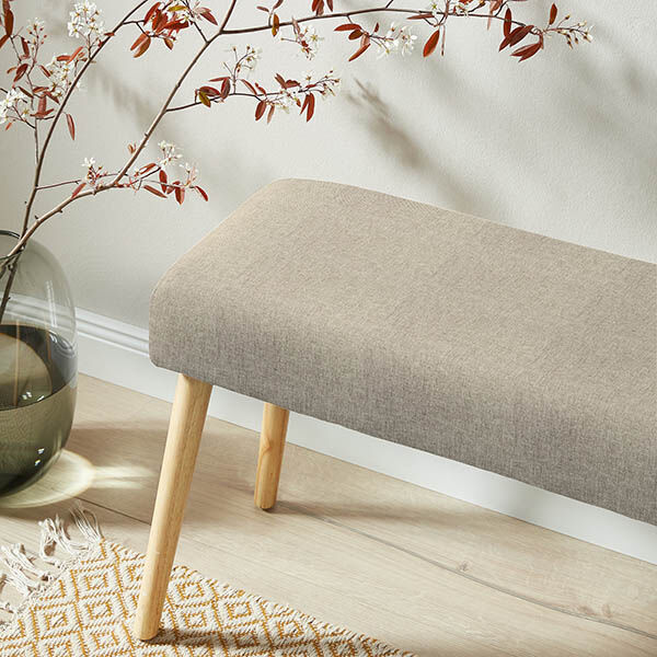 Polsterstoff meliert Uni – beige | Reststück 50cm