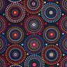 Badeanzugstoff Mandala – schwarzblau/feuerrot | Reststück 100cm,  thumbnail number 6
