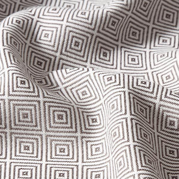 Outdoorstoff Jacquard Diamant – grau | Reststück 50cm