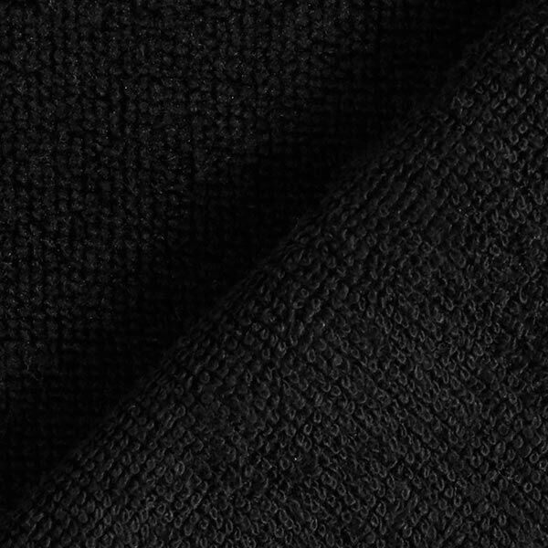 Kuschelfrottee Bambus Uni – schwarz | Reststück 100cm