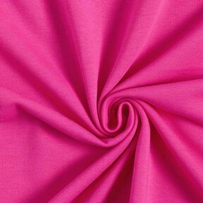 Leichter Baumwollsweat Uni – intensiv pink, 