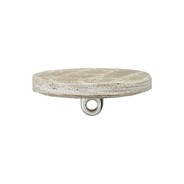Holz/Metallknopf mit Öse – natur