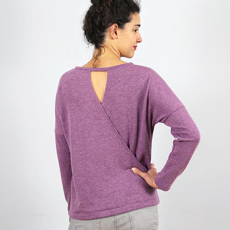 FRAU VEGA lässiger Pulli in Rückenteil in Wickeloptik | Studio Schnittreif | XS-XXL, image number 3