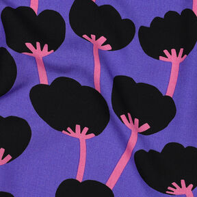 LENZING™ ECOVERO™ Viskosestoff Poppies | Nerida Hansen – lila/schwarz, 