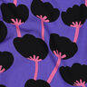 LENZING™ ECOVERO™ Viskosestoff Poppies | Nerida Hansen – lila/schwarz,  thumbnail number 2