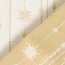 Dekostoff Jacquard Lurex Schneeflocken-Girlande – hellbeige/gold,  thumbnail number 4