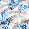 Baumwollstoff Cretonne große Korallen – weiss/blau,  thumbnail number 2