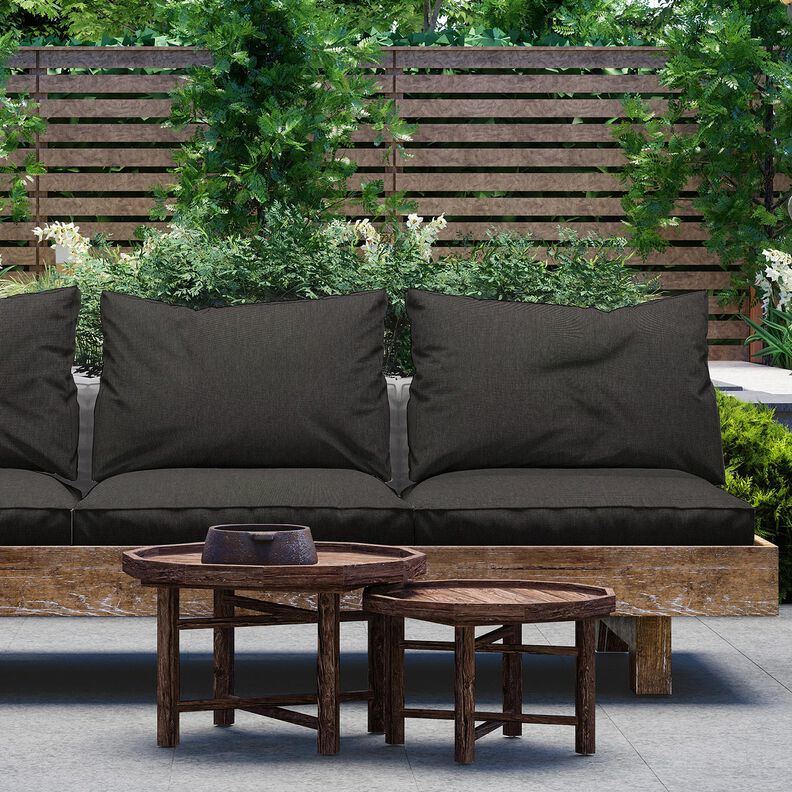 Outdoorstoff Canvas feine Struktur – schwarz,  image number 5