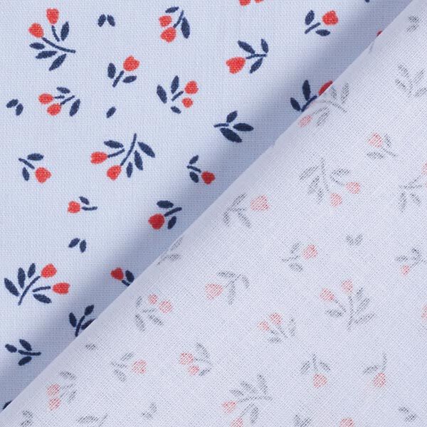Baumwollpopeline Mini-Tulpen – babyblau