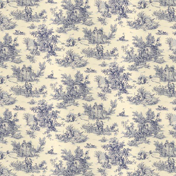Dekostoff Pastorale 280 cm – blau | Reststück 50cm