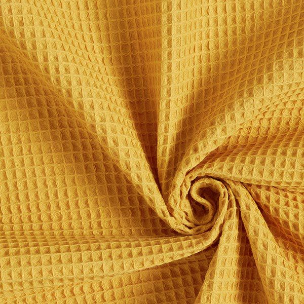 Waffelpiqué – currygelb | Reststück 50cm