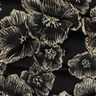 Jacquard 3D Effekt Blumen – schwarz/mandel,  thumbnail number 2