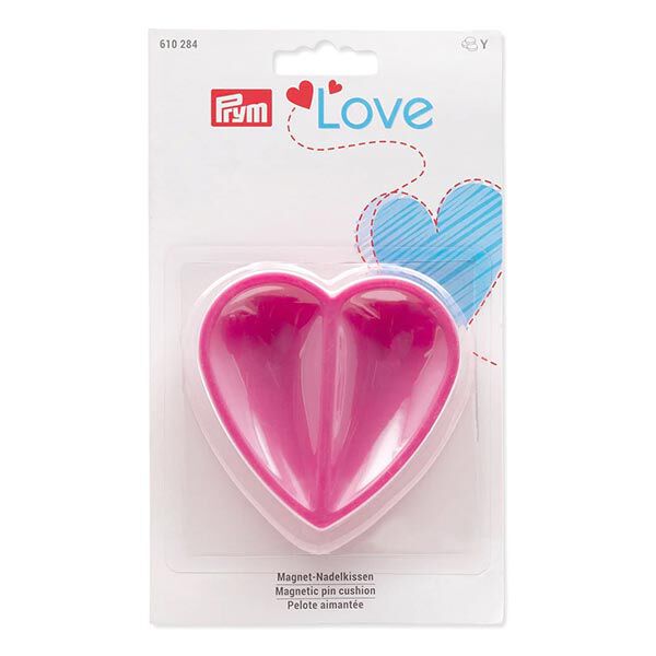 Magnet-Nadelkissen Herz [ Maße:  80  x 80  x 26 mm  ] | Prym Love – pink