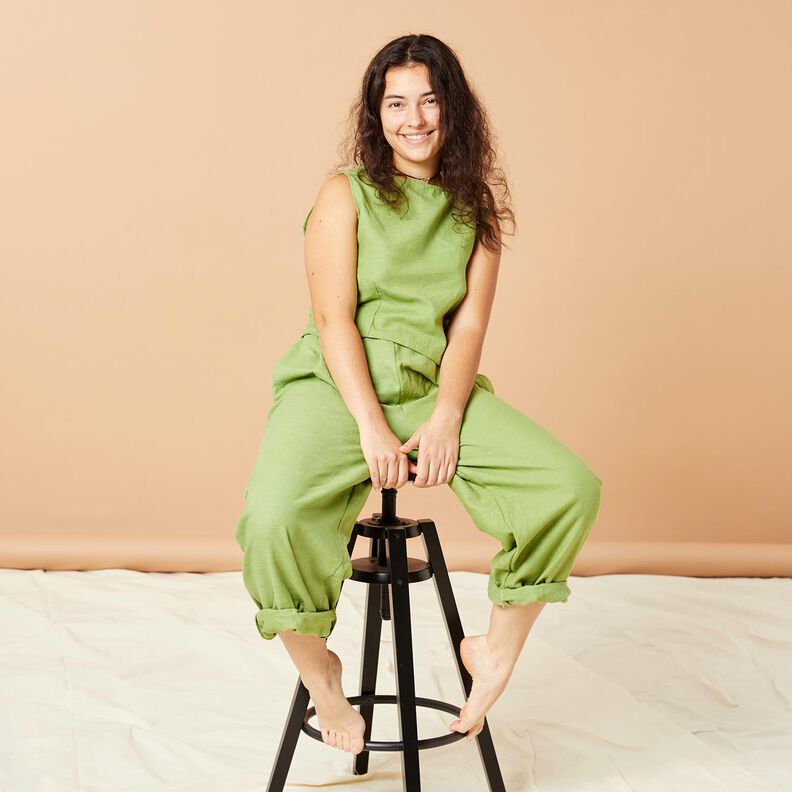 Leinenstoff Ramie-Mix medium – hellbeere,  image number 5